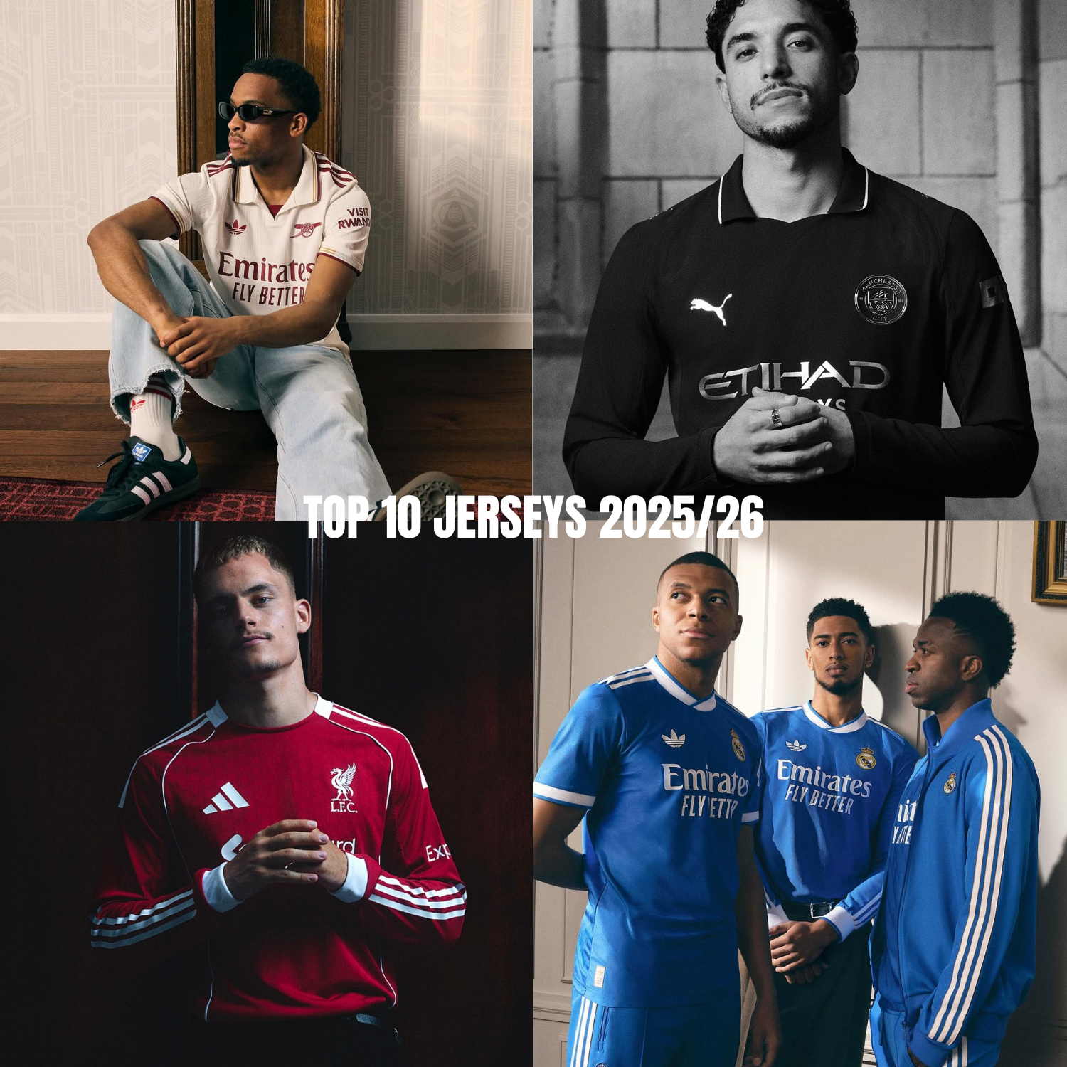 Top 10 Fußballtrikots der Saison 2025/26