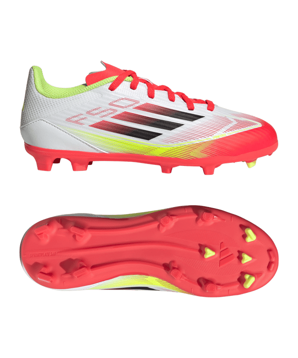 adidas F50 League FG Pure Victory Kids Weiss