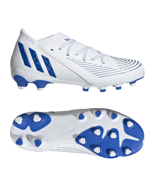 adidas Predator EDGE.3 MG Diamond Edge Jr Kids Weiss Blau