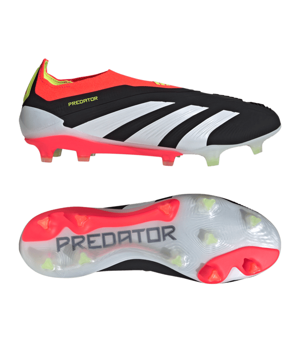 adidas Predator Elite LL FG Solar Energy Schwarz Weiss Rot