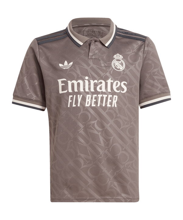 adidas Originals Real Madrid Trikot 3rd 2024/2025 Kids Braun