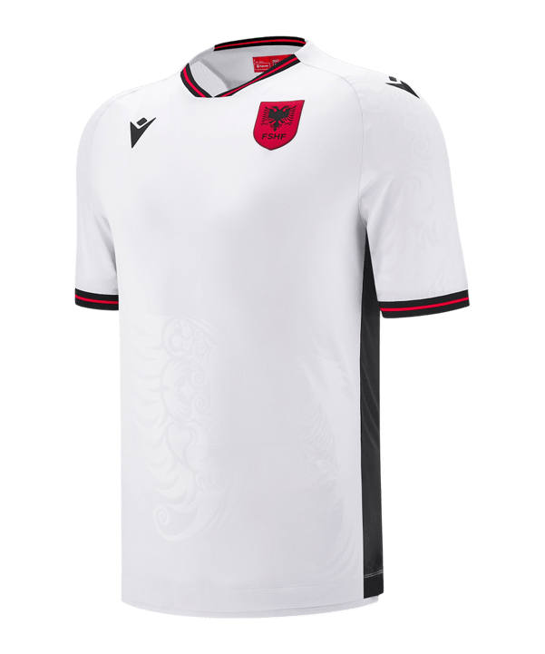 Macron Albanien Trikot Away 2025 Weiß