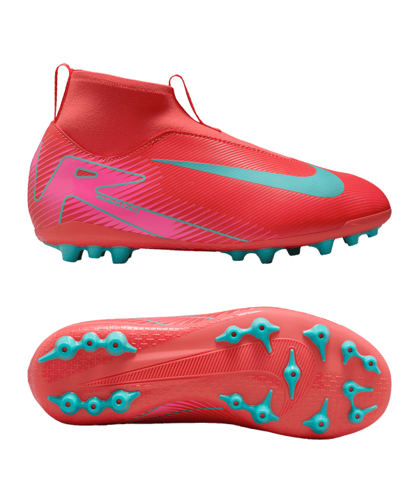 Nike Jr Air Zoom Mercurial Superfly X Academy AG Mad Energy Kids Rot F800