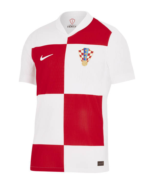 Nike Kroatien Authentic Trikot Home EM 2024 Weiss Rot Weiss F100