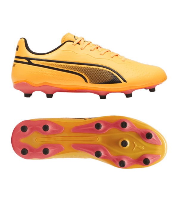 PUMA KING Match FG/AG The Forever Faster Orange Schwarz F05