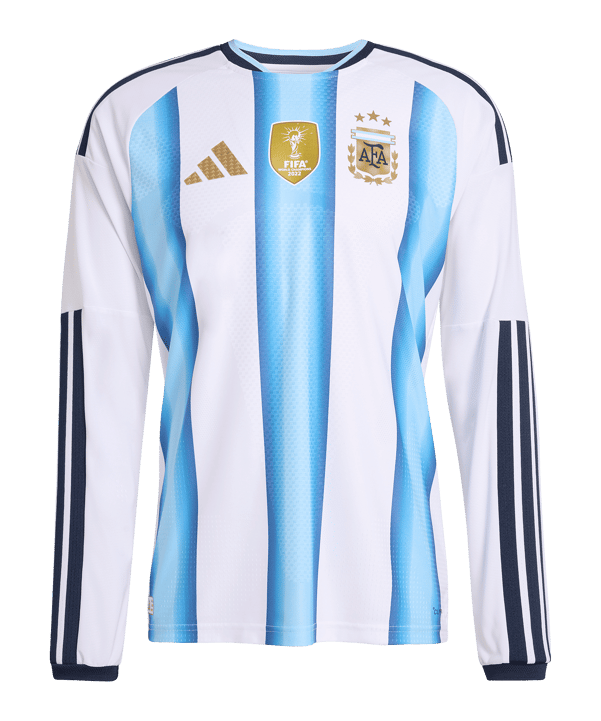 adidas Argentinien Authentic Trikot Langarm Home WM 2026 Weiß
