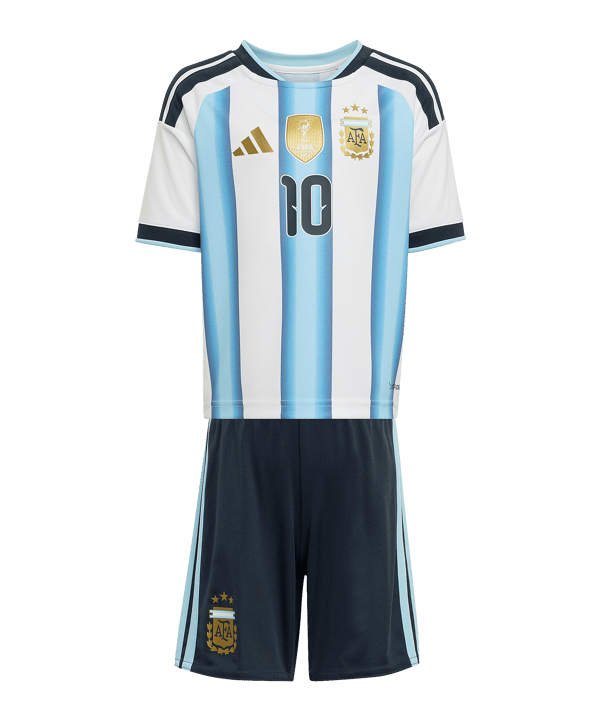 adidas Argentinien Messi Trikot Set Home WM 2026 Kids Weiß
