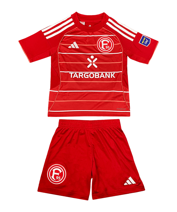 adidas Fortuna Düsseldorf Trikot Set Heim 2025/2026 Kids Rot