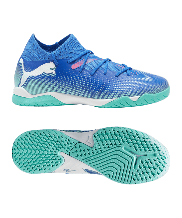PUMA FUTURE 7 Match IT Halle Mid Formula Jr Kids Blau Weiss F01