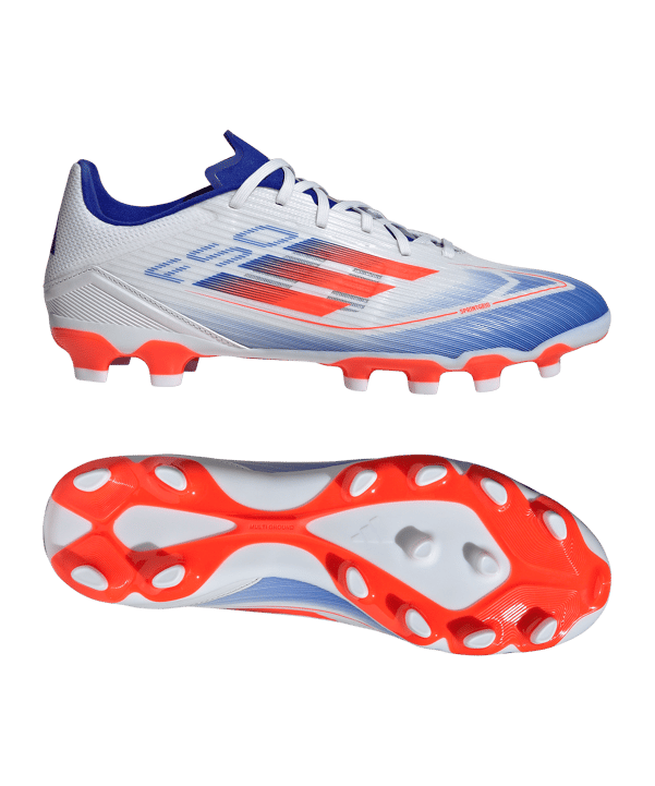 adidas F50 League MG Advancement Weiss Rot
