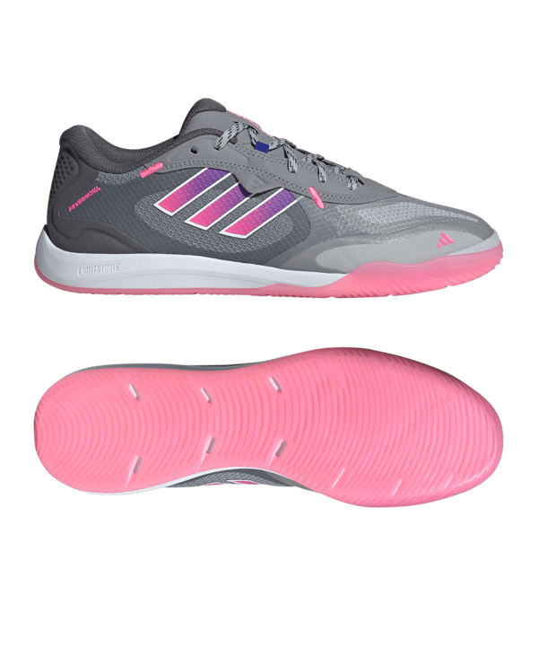 adidas Fevernova Court IN Halle Grau Pink Blau