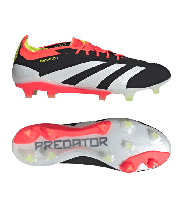 adidas Predator Elite FG Solar Energy Schwarz Weiss Rot