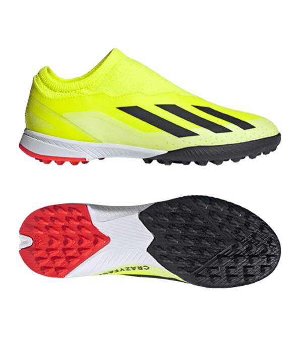 adidas X Crazyfast League LL TF Solar Energy Kids Gelb Schwarz Weiss