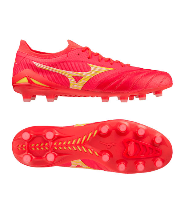 Mizuno Morelia Neo IV Made in Japan FG Release Rot Gelb F64