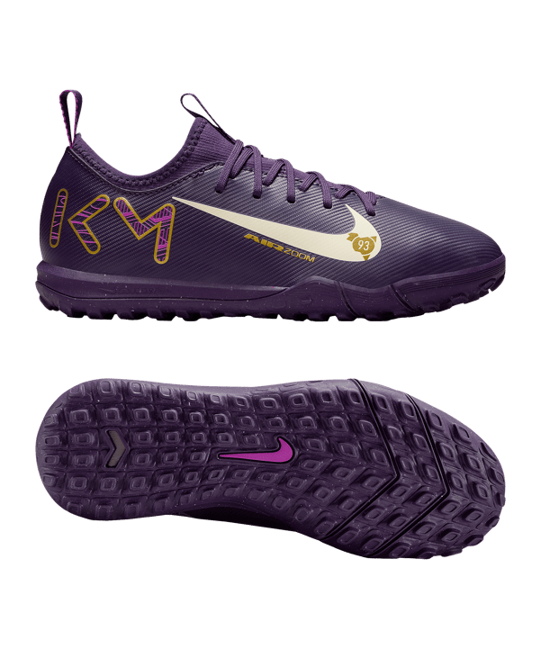 Nike Jr Air Zoom Mercurial Vapor XVI Academy TF Kylian Mbappe Signature Kids Lila F500