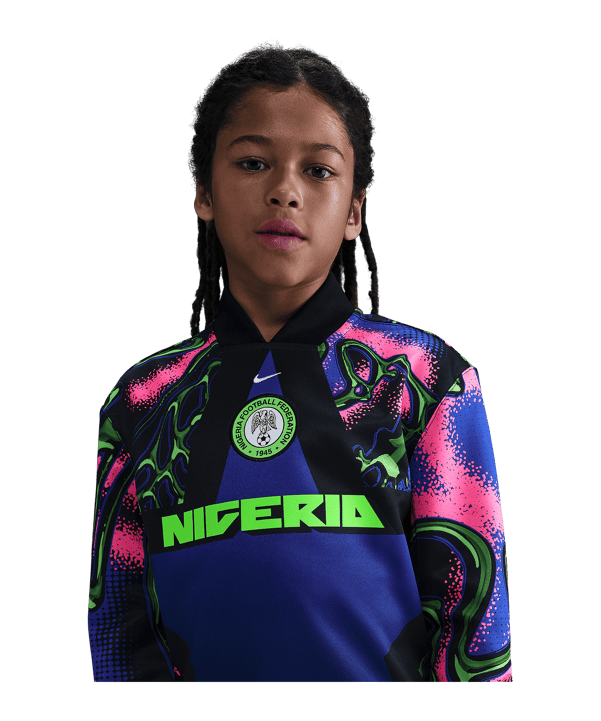 Nike Nigeria Torwarttrikot Langarm Hollywood Kids Schwarz F010