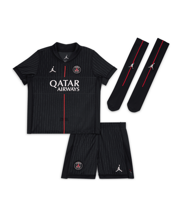 Jordan Paris Saint-Germain Minikit 4th Trikot Set 2025/2026 Kids Schwarz F045