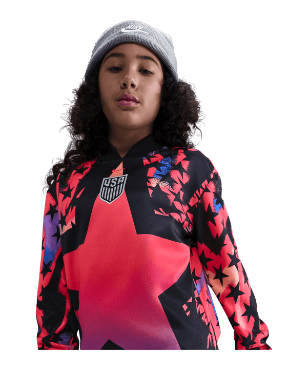 Nike USA Torwarttrikot Langarm Hollywood Kids Schwarz F010