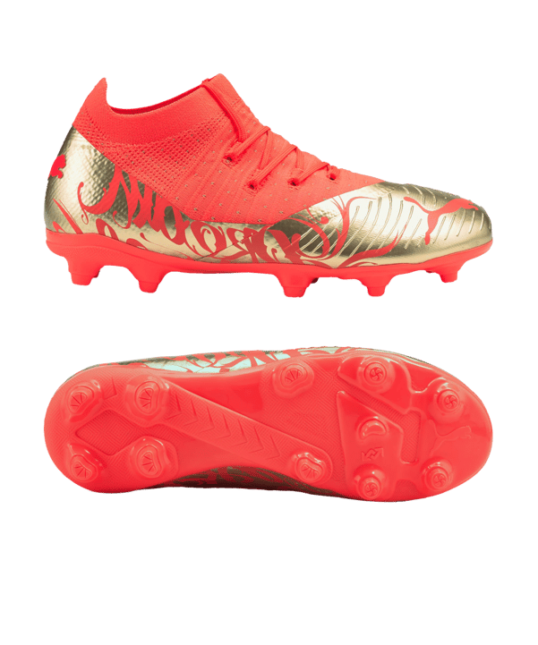 PUMA FUTURE 3.4 NJr FG/AG Kids Dream Chaser Rot Gold F01
