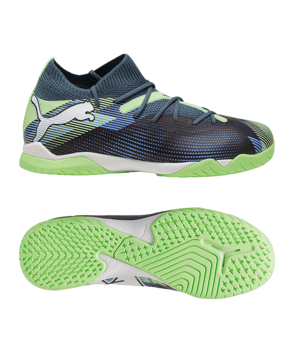 PUMA FUTURE 7 Match + Mid IN Lights Out Jr Kids Grau Weiss F03