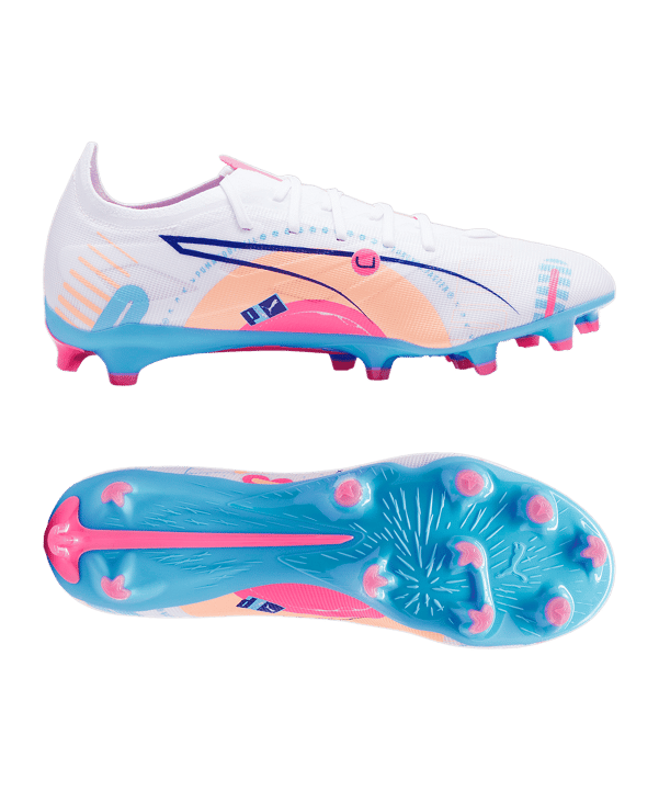 PUMA ULTRA 5 Match FG/AG Volume Up Weiss Blau F01