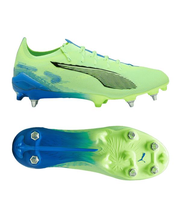PUMA ULTRA 5 Ultimate MxSG Lights Out Grün Weiss F03