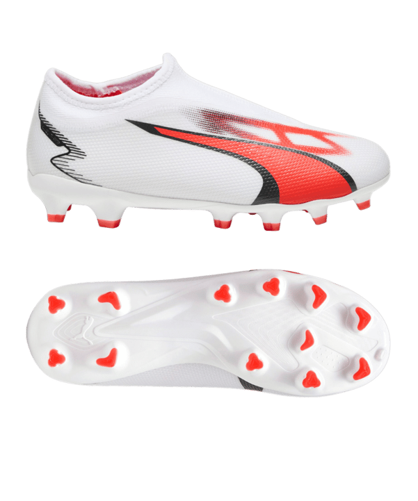 PUMA ULTRA Match LL FG/AG Breakthrough Jr Kids Weiss Rot F01