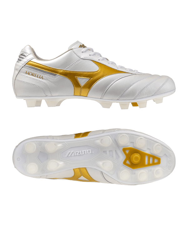 Mizuno Morelia II Elite FG Bright Gold Weiß F50
