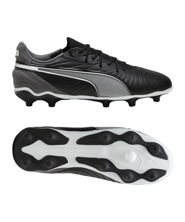PUMA KING Match FG/AG Eclipse Jr Kids Schwarz Weiss F01
