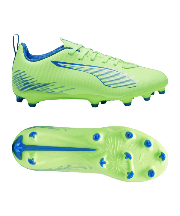 PUMA ULTRA 5 Play FG/AG Lights Out Jr Kids Grün Weiss F03