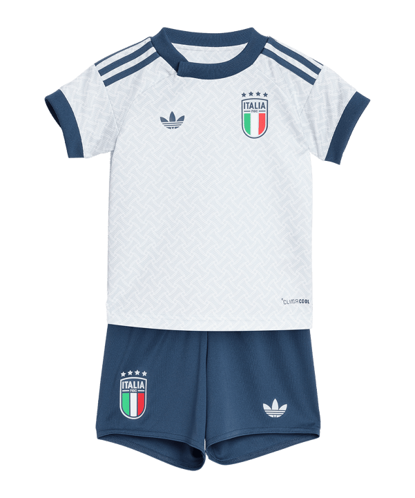 adidas FIGC Italien Babykit Trikot Set Away WM 2026 Kids Blau