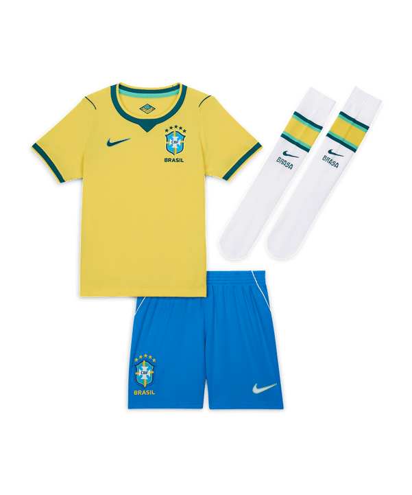 Nike CBF Brasilien Minikit Trikot Set Home WM 2026 Kids Gelb F724