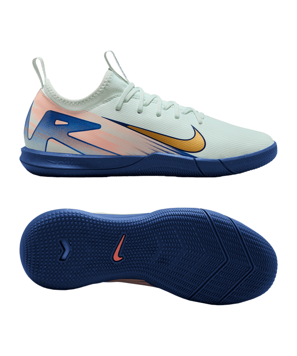 Nike Jr Air Zoom Mercurial Vapor XVI Academy IN Dream Speed 9 Kids Grün Gold F300