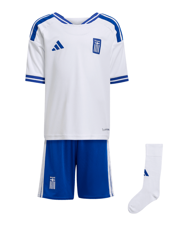 adidas EPO Griechenland Trikot Set Home 2026 Kids Weiß