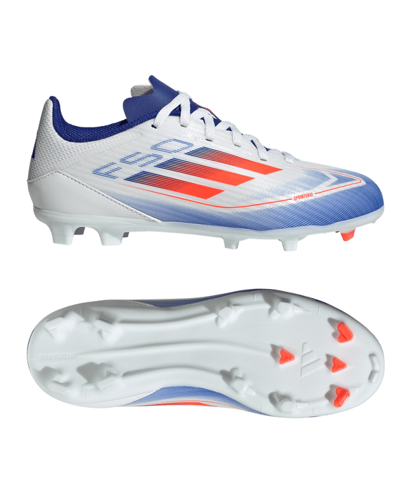 adidas F50 League FG/MG Advancement Kids Weiss Rot