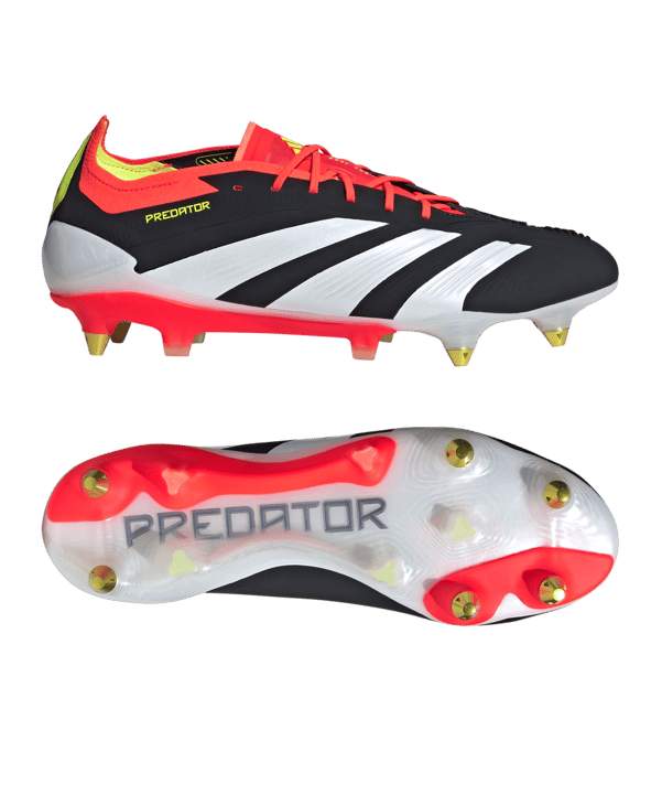 adidas Predator Elite SG Solar Energy Schwarz Weiss Rot
