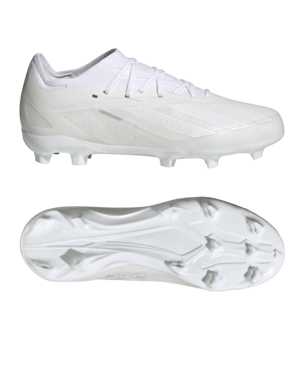 adidas X Crazyfast.1 FG Pearlized Kids Weiss