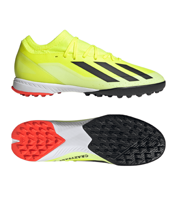 adidas X Crazyfast League TF Solar Energy Gelb Schwarz Weiss