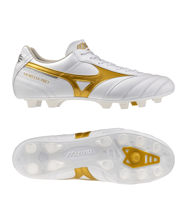 Mizuno Morelia II Pro FG Bright Gold Weiß F50