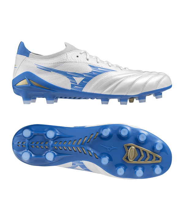 Mizuno Morelia Neo IV Beta Elite FG Mugen Weiss Blau F25