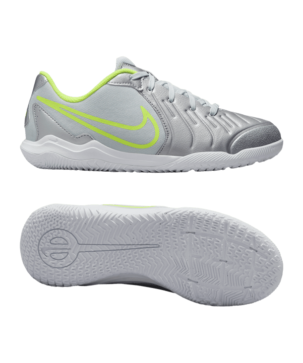 Nike Jr Tiempo Legend X Academy IN Mad Voltage Kids Silber Schwarz F001