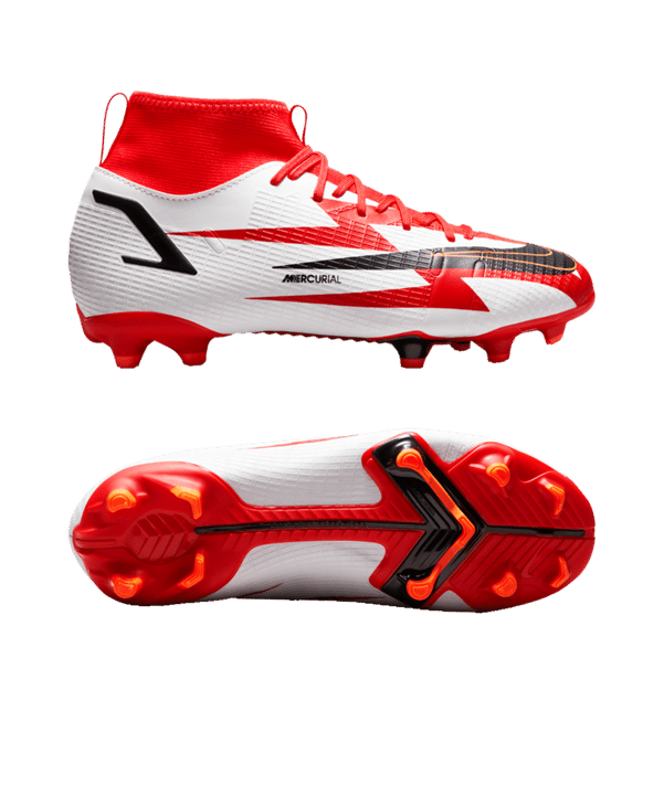 Nike Jr Mercurial Superfly VIII Academy CR7 Spark Positivity FG/MG Kids Rot F600