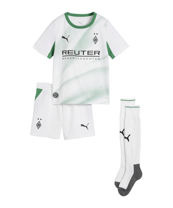 PUMA Borussia Mönchengladbach Trikot Set Home 2026/2027 Kinder Weiß F01
