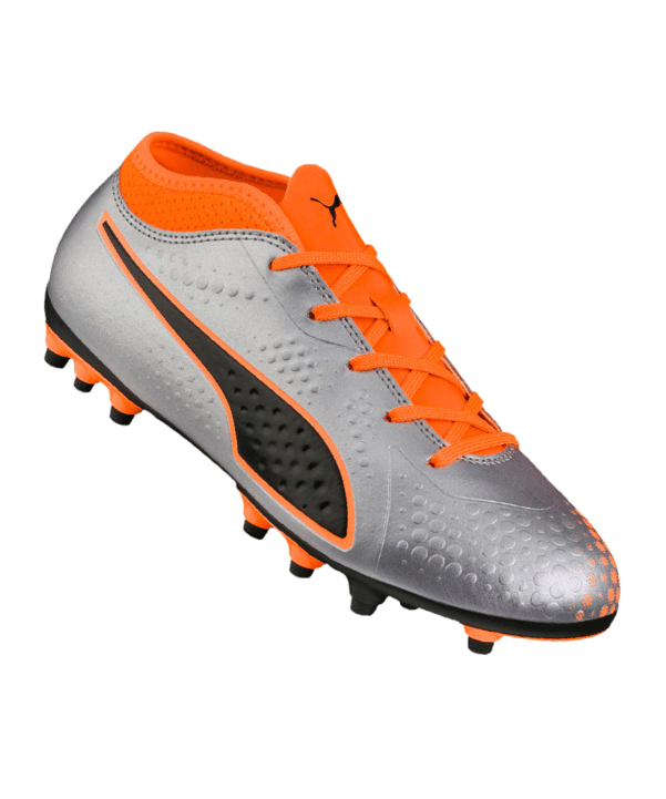 PUMA ONE 4 AG Kids Silber Orange F01
