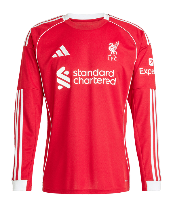 adidas FC Liverpool Trikot langarm Home 2025/2026 Rot