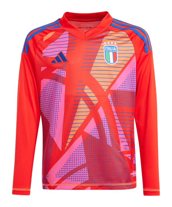adidas FIGC Italien Torwarttrikot Langarm Kids Rot
