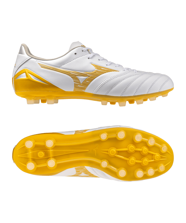 Mizuno Morelia Neo IV Pro AG Bright Gold Weiß F50