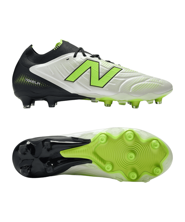 New Balance Tekela Elite Low Laced v5 FG Lime Light Weiß