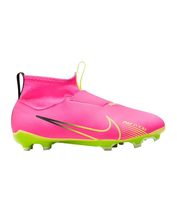 Nike Jr Air Zoom Mercurial Superfly IX Academy FG/MG Luminous Kids Pink Gelb F605