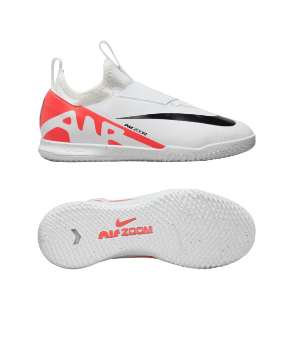 Nike Jr Air Zoom Mercurial Vapor XV Academy IC Halle Ready Kids Rot Weiss Schwarz F600